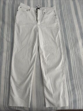 NWT J. Crew White Straight-Leg Stovepipe Jeans